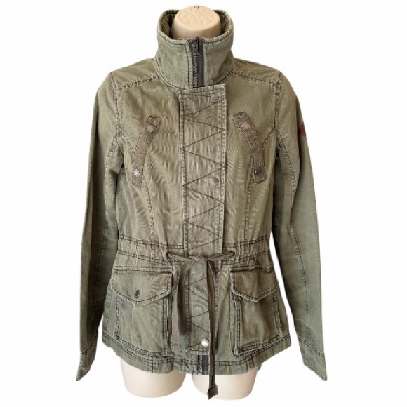 Hollister Jackets & Blazers - VTG Hollister Utility Jacket SM Drab Green Military Y2K Camp Festival Streetwear